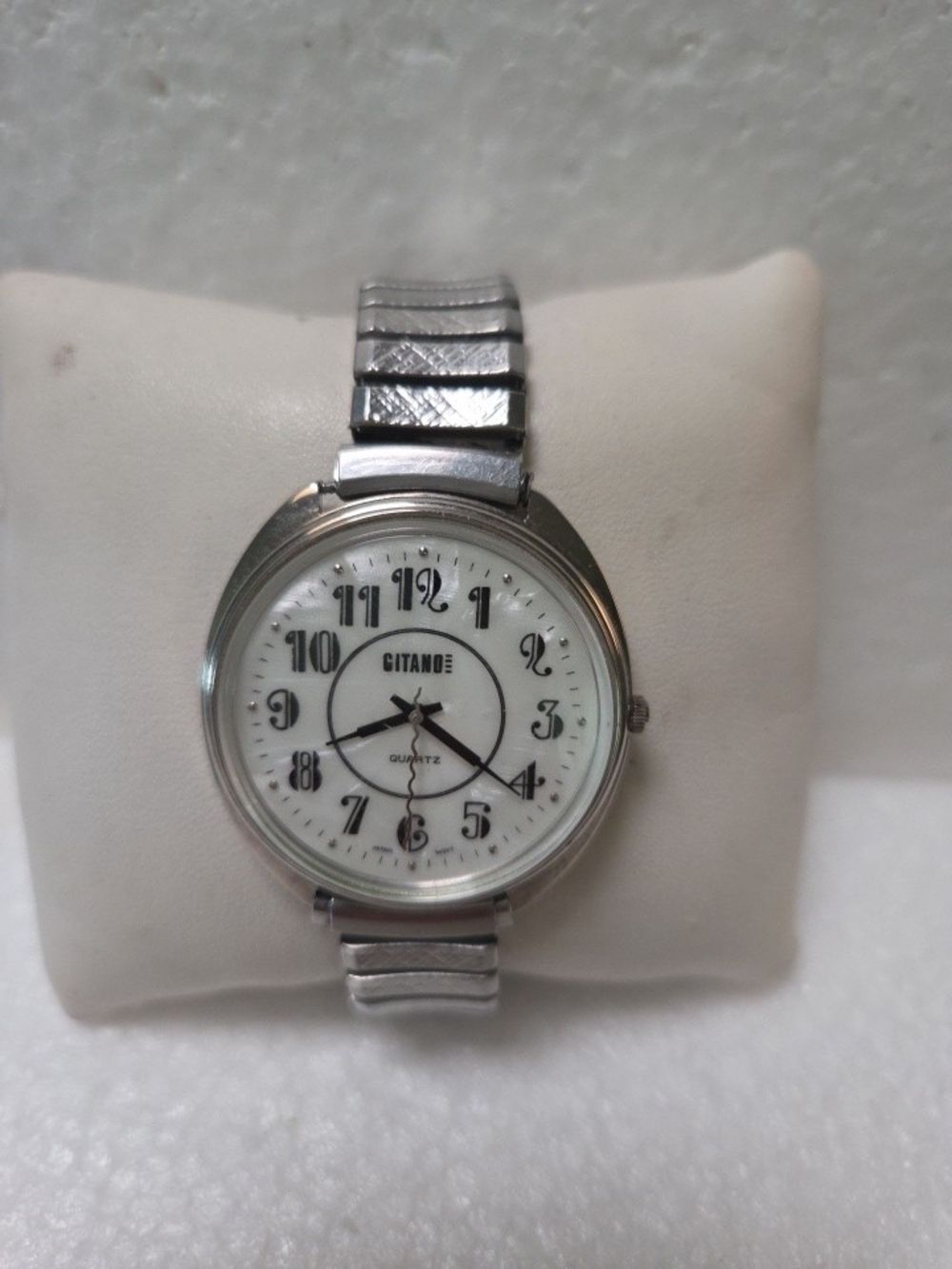 Gitano Silver White Dial Quartz Watch